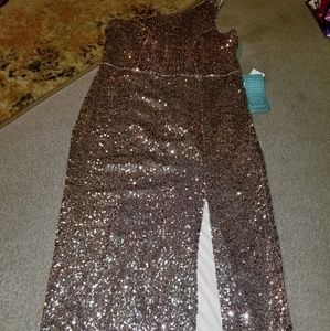 Gold sequin evening gown size 16